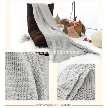 16JWB03 cashmere loose cable knit blanket